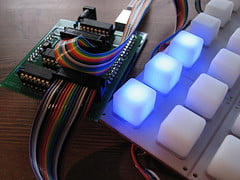 "Buttons, Arduino & unsped shield" by musicalgeometry on Flickr