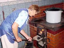 Loading the fire