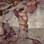 Michelangelo's painting of the sin of Adam and Eve from the Sistine Chapel ceiling