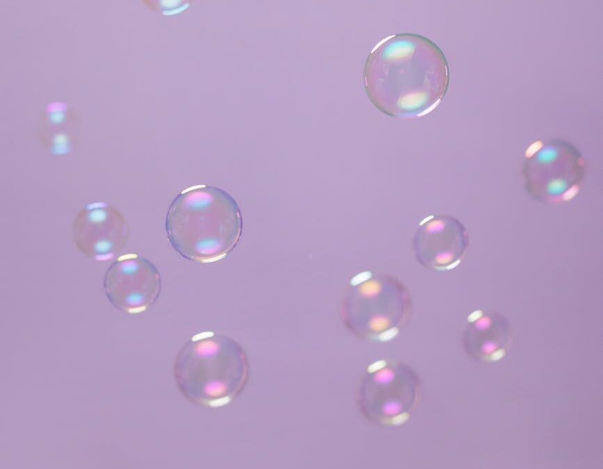 bubbles on purple background