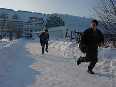 Returning home from school